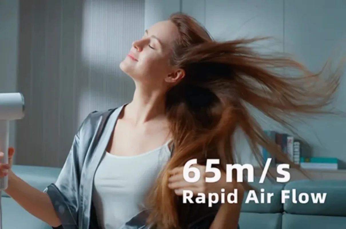 Roidmi Miro Föhn Betaalbare Hoge Snelheid 65 M/s Rapid Air Flow Low Noise Smart Temperatuurregeling 20 Miljoen Negatieve ionen