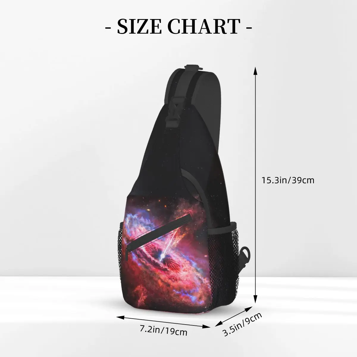 Galaxie Kunst Schwarzes Loch Cross body Schulter tasche Männer Frauen Brusttasche Raum Wand dekoration Schulter Rucksack Tages rucksack Wandern Reisen Reisen