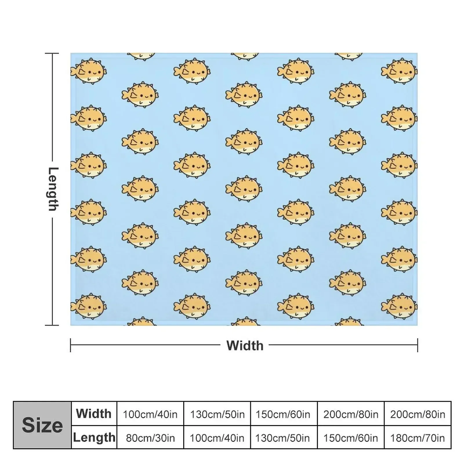 Pufferfish Throw Blanket For Decorative Sofa Decorative Beds Blankets