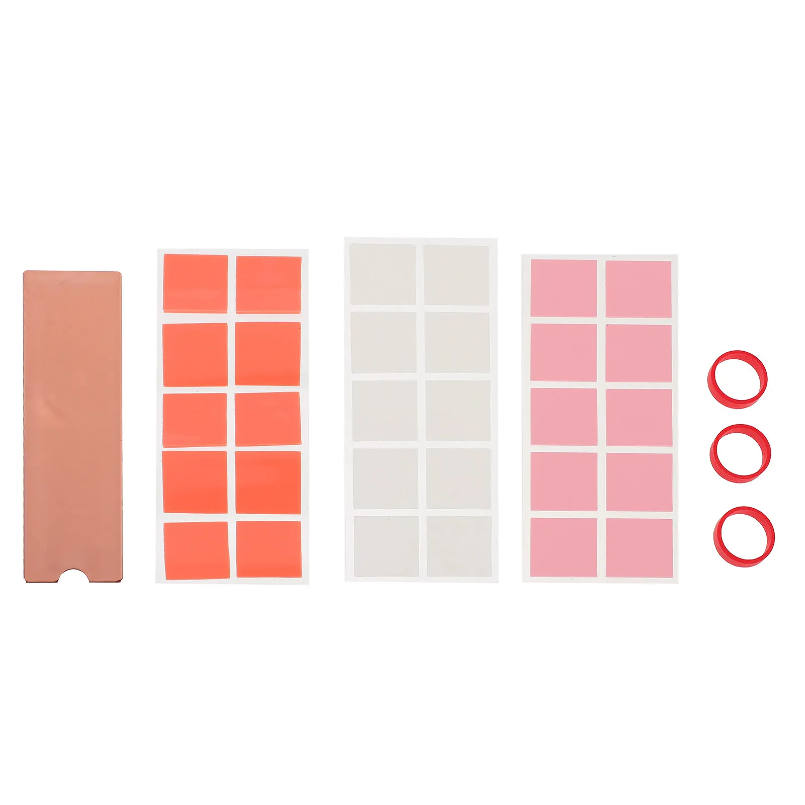 1Set Nvme SSD Heat Sink Copper M.2 Cooler Fin Aluminum High Heat Dissipation Emi Shielding Stable Silicone Ring Laptop Solid