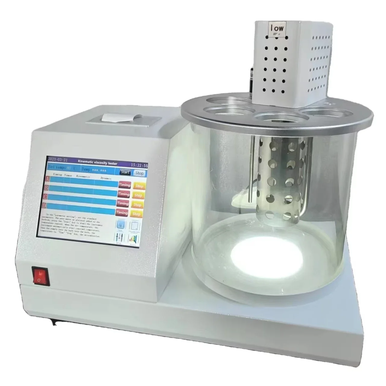 Automatic Capillary Kinematic Viscometer | 1% Repeatability 200 RPM Rotor 25-100℃ | Oil Testing Viscometer Tester
