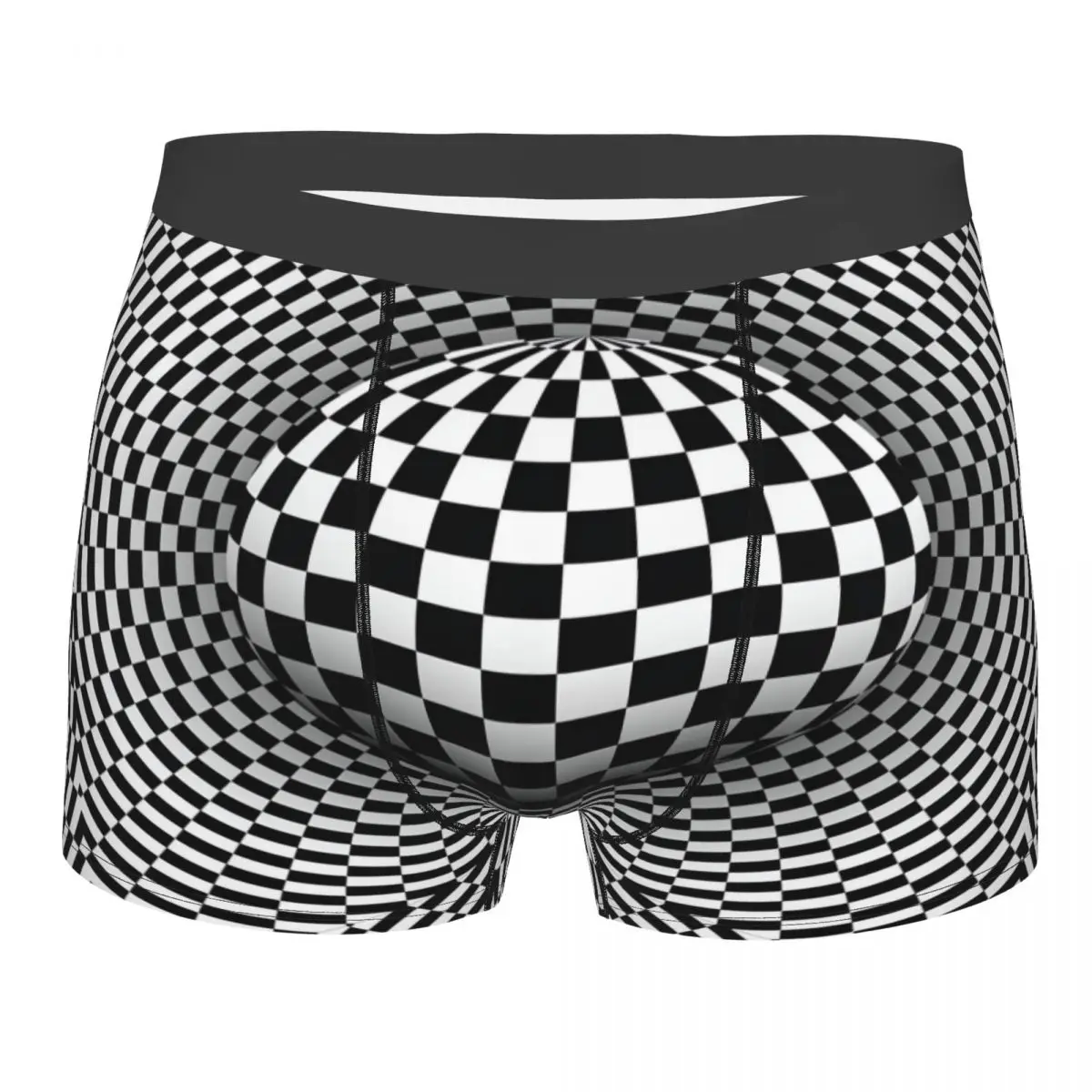 

Custom 3D Vortex Illusion Boxer Shorts For Homme 3D Print Abstract Geometric Optical Underwear Panties Briefs Stretch Underpants