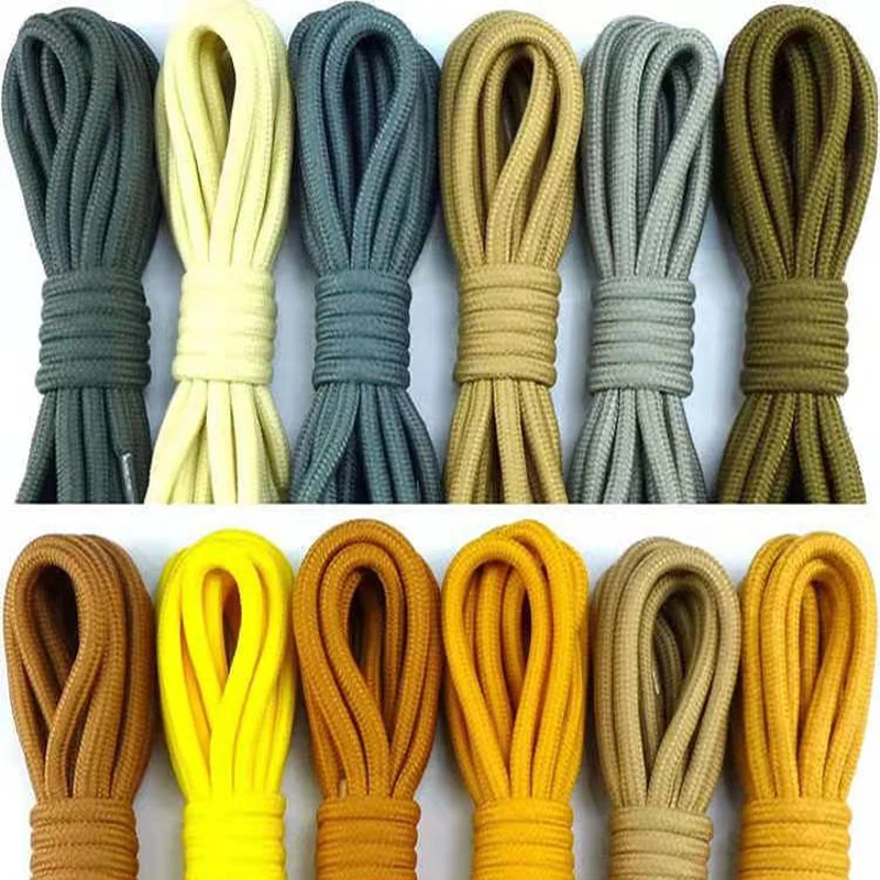 Polyester shoelaces 0.5cm thick leather mountaineering high-top leather shoes with outdoor office rope.