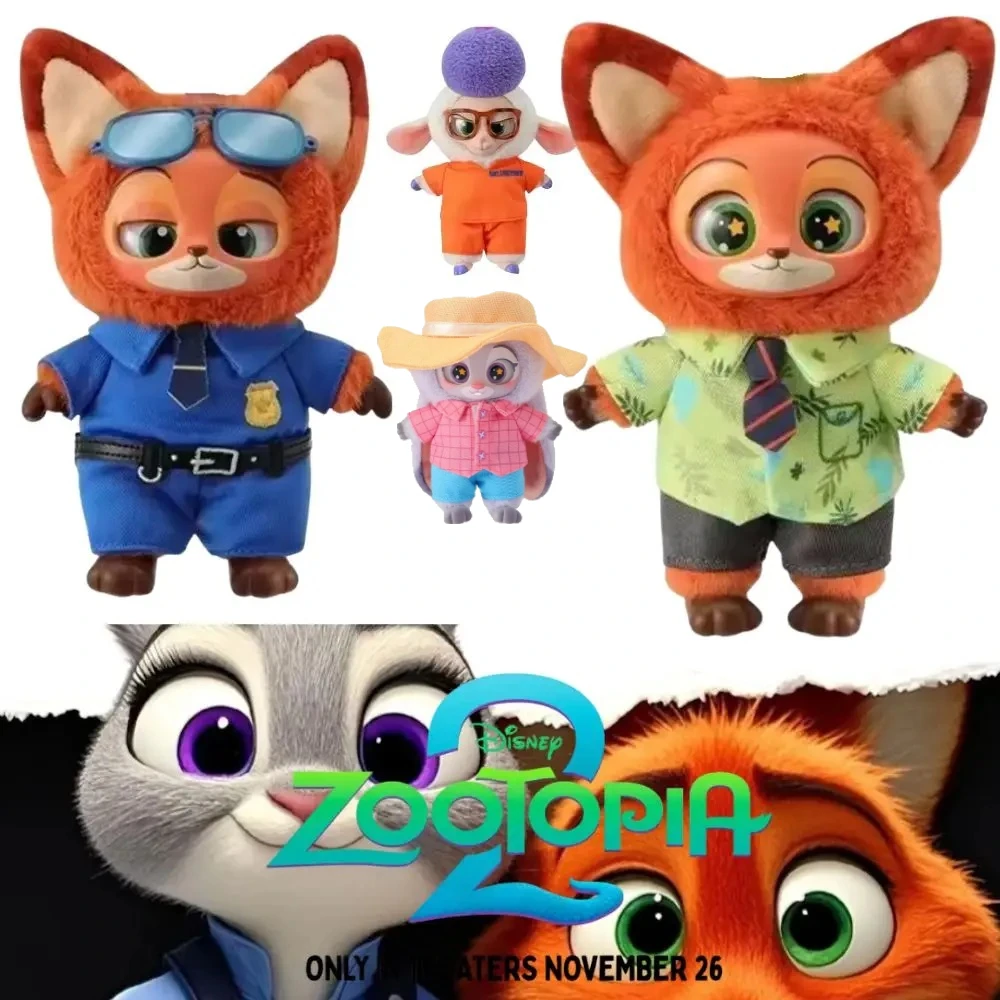 

Коллекционная фигурка Disney Zootopia: Ник и Джуди (слепая коробка), модная игрушка-сюрприз, милый кулон для рюкзака, подарок на день рождения для детей