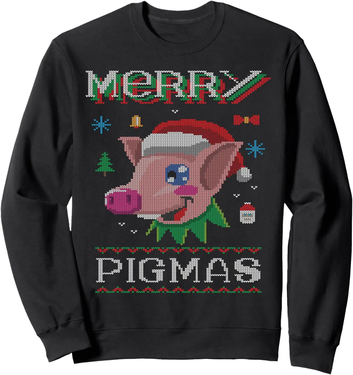 Merry Pigmas Santa Claus Pig Farmer Ugly Christmas Sweater Sweatshirt