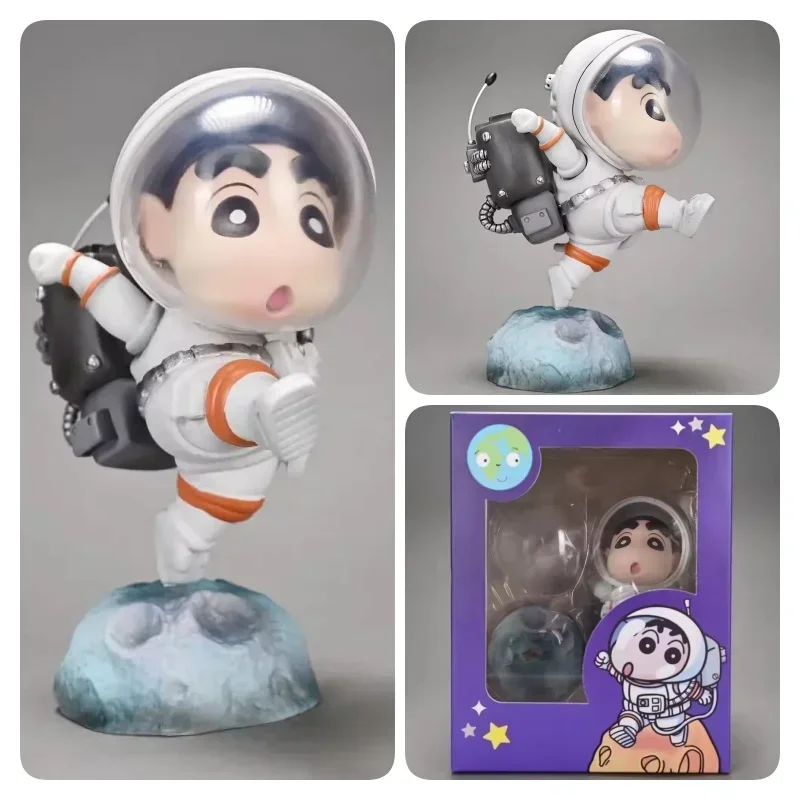 

В наличии Новая горячая распродажа аниме Q версия карандаш Шин-тян космонавт космический костюм ПВХ фигурка-17 см DIY забавная креативная детская игрушка в подарок