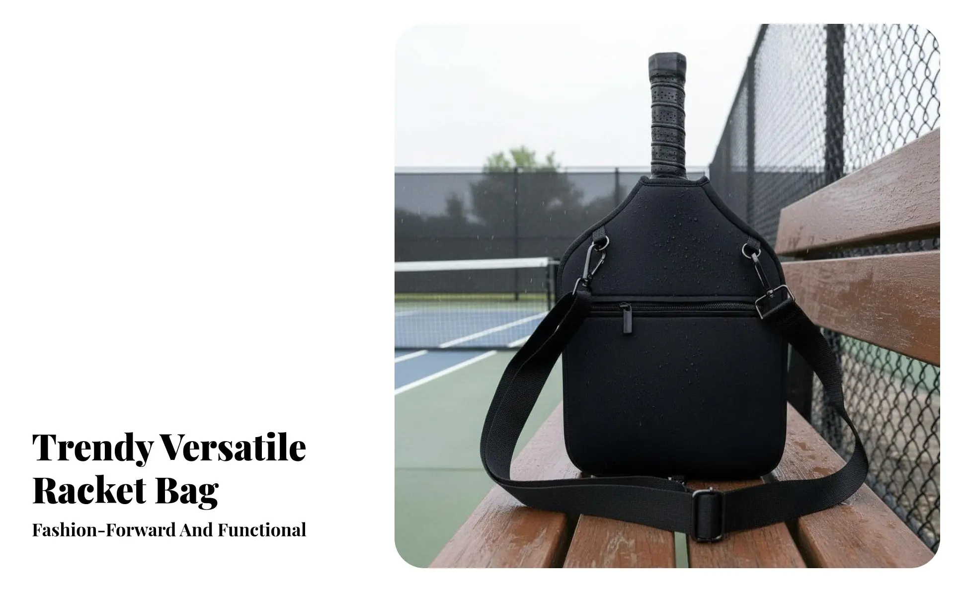 Pickleball Paddle Bag Neoprene Material Pickleball Bag Versatile Carry Choices Adjustable Strap for Athletes Pickleball Paddle Bag Neoprene Material Pickleball Bag Versatile Carry Choices Adjustable Strap for Athletes