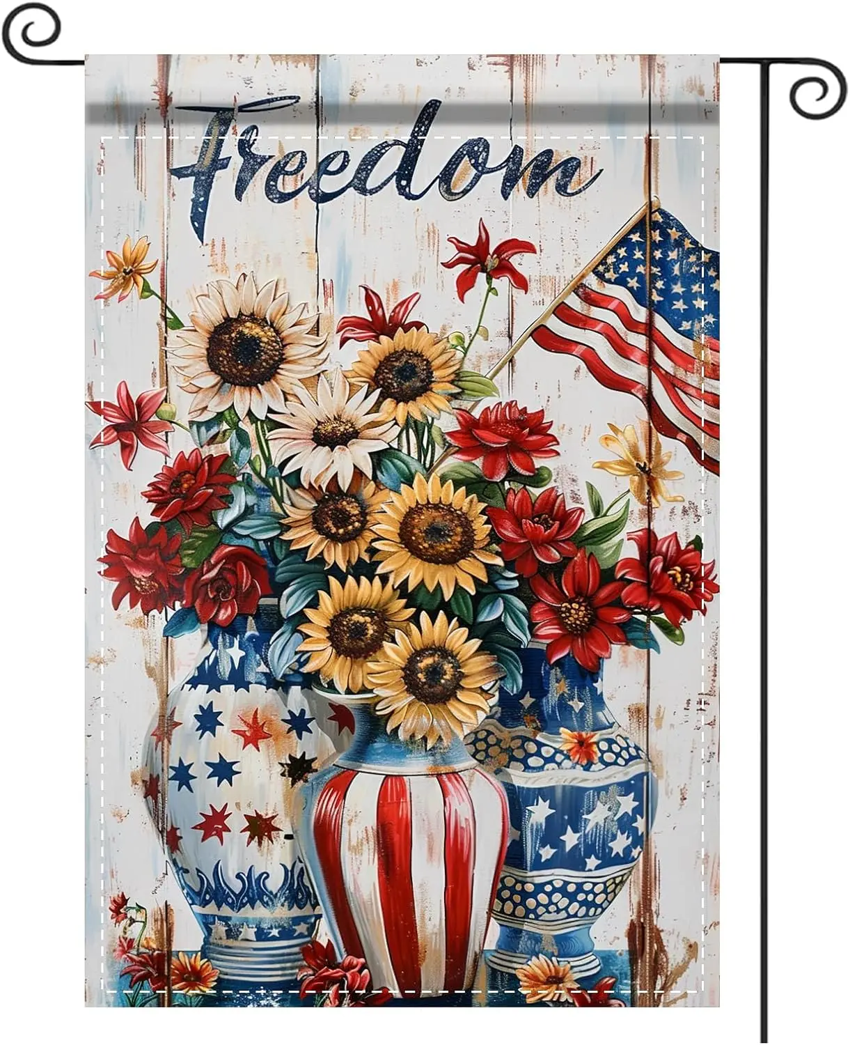 Nuxovilar 4th of July Flag 12x18Inch Polyester | Patriotic Decor, Outdoor Yard, Porch Sign, Summer Gathering, Lawn Display ( llp