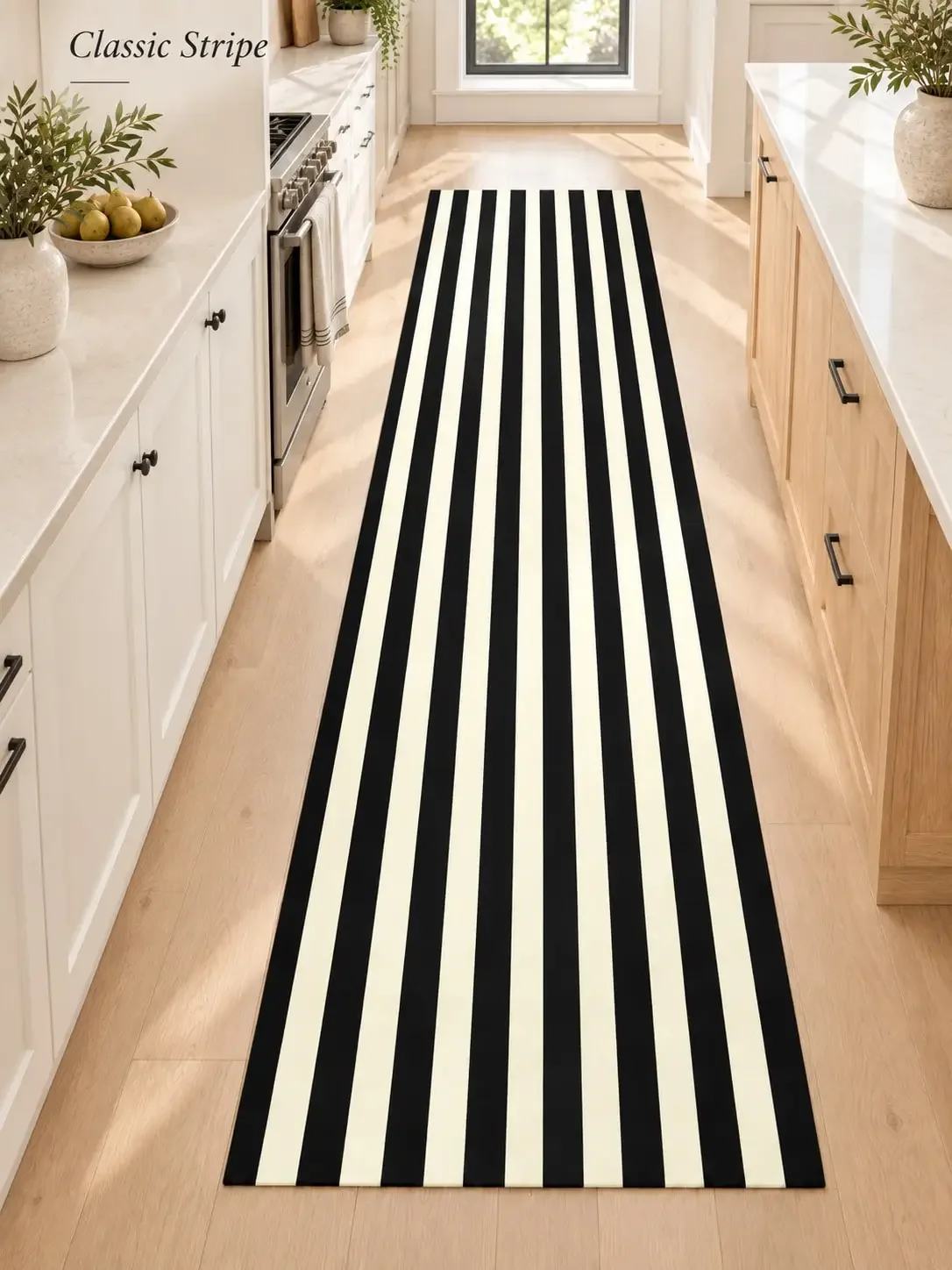 Linear Stripe Aisle Runners parallel lines Runner Rugs Long carpet hallway entryway kitchen laundry bedroom corridor foyer passage floor mat home decor indoor outdoor washable nonslip dining room gift family birthday anniversary housewarming