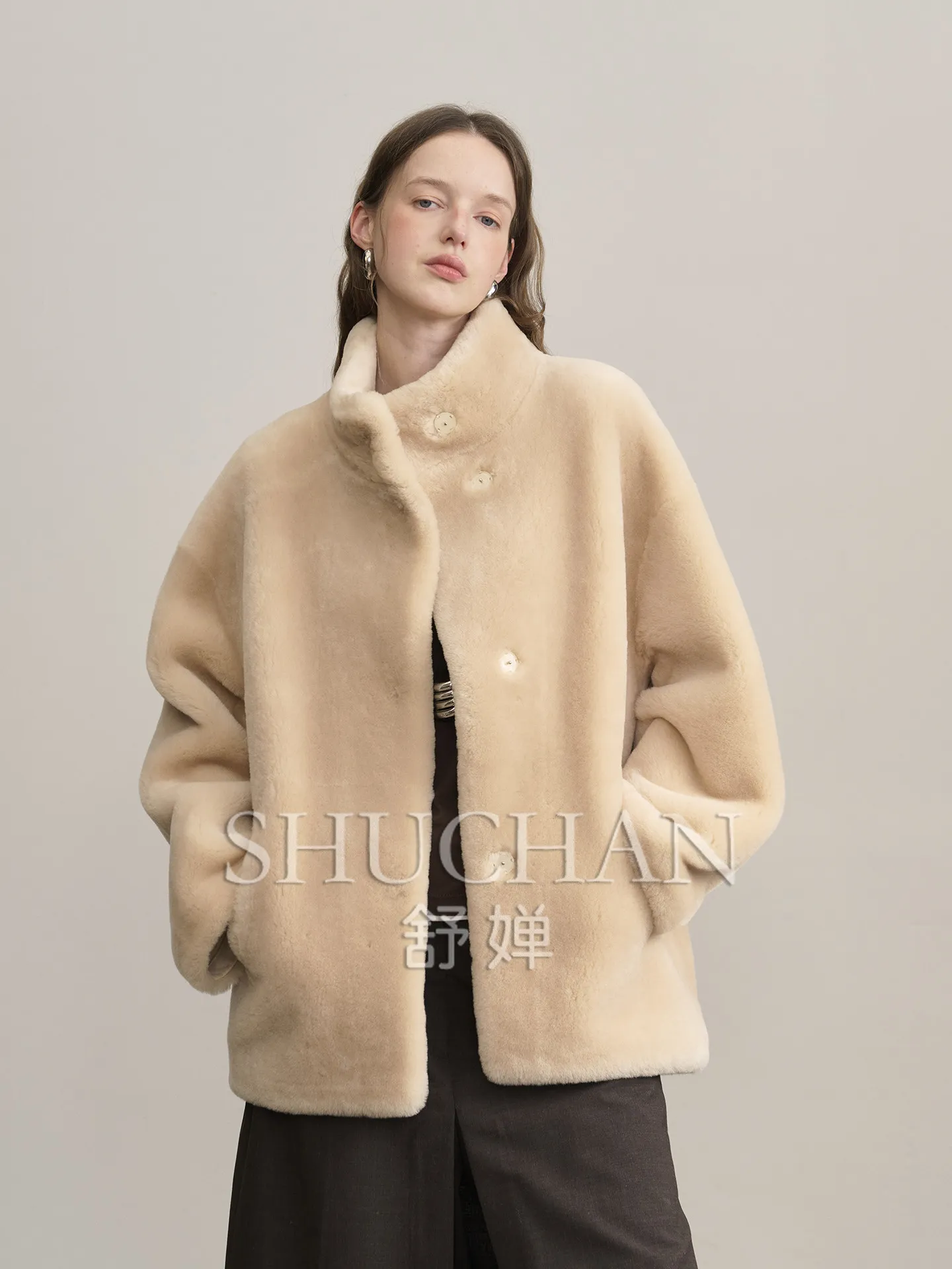 Velvet A Grade Merino Fur Integrated Coat Women's Genuine Leather Lamb Wool Stand-up Collar Fur Coat 2026 New
