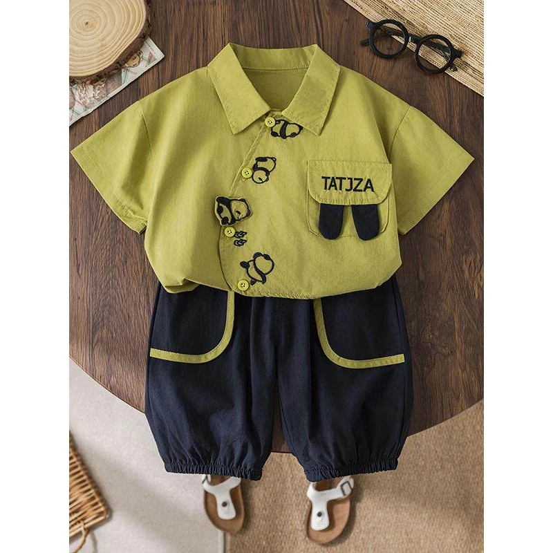 conjunto-de-ropa-de-verano-para-ninos-de-algodon-puro-manga-corta-transpirable-de-dos-piezas-tela-suave-y-comoda