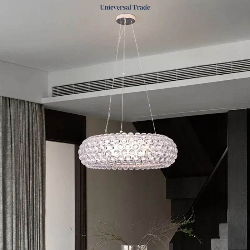 

Elegant style Modern Pendant Light Lustres Cristal lustres e pendentes lamp Transparent/Gold Color Dia35cm/50cm/65cm