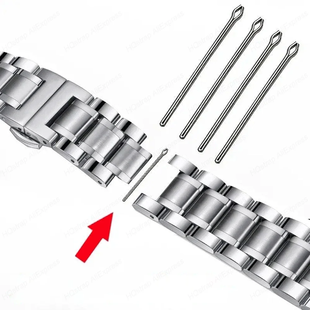 30pcs Metal Watch Band Link Pins Bar 18mm 20mm 22mm 24mm 8mm-26mm Stainless Steel Strap Repair Tools 0.8/0.9/1.0mm Accessories