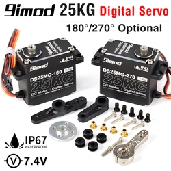 9imod DS25MG 25kg Waterpoof Servo 180°/270° Full Aluminum Case Metal Gear High Torque for 1/8 1/10 1/12 RC Car/Robot/Boat DIY