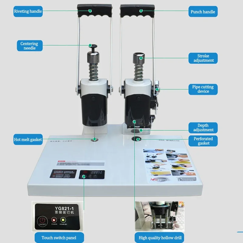 New Manual Plastic Tube Pressing Binding Machine Financial Document File A4 Paper Binder Punching Machine Binding Machine