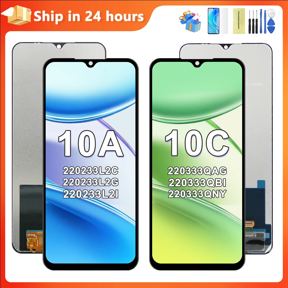 

ЖК-дисплей для Xiaomi Redmi 10A 10C 220333 QAG 220333 КНИ 220233 L2I 220233 L2G 220333 QBI LCD, с рамкой, сенсорным экраном в сборе