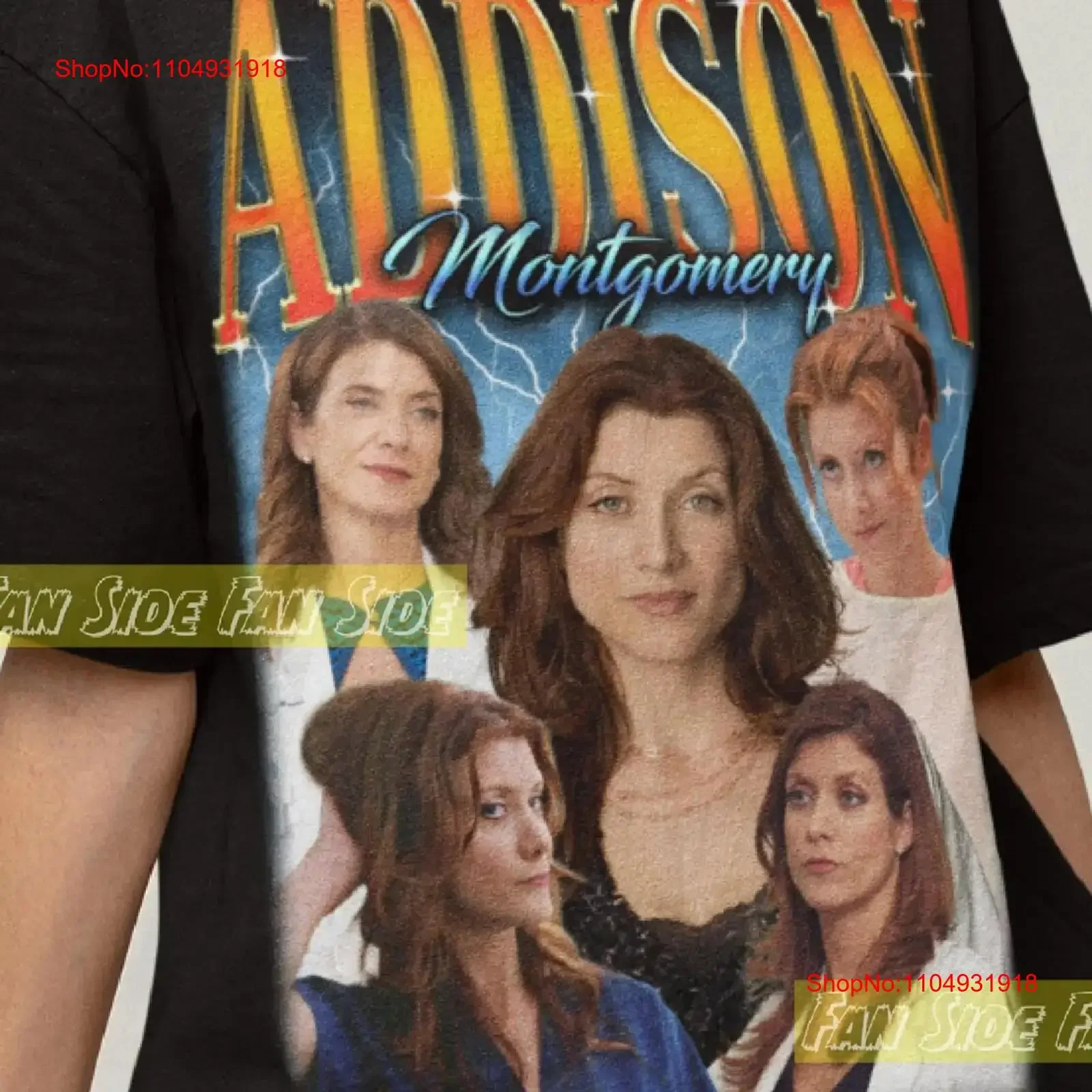 Addison montgomery t camisa sweate merch vintage lavado casual homme elegante unisex ligeiramente esticado confortável streetwear