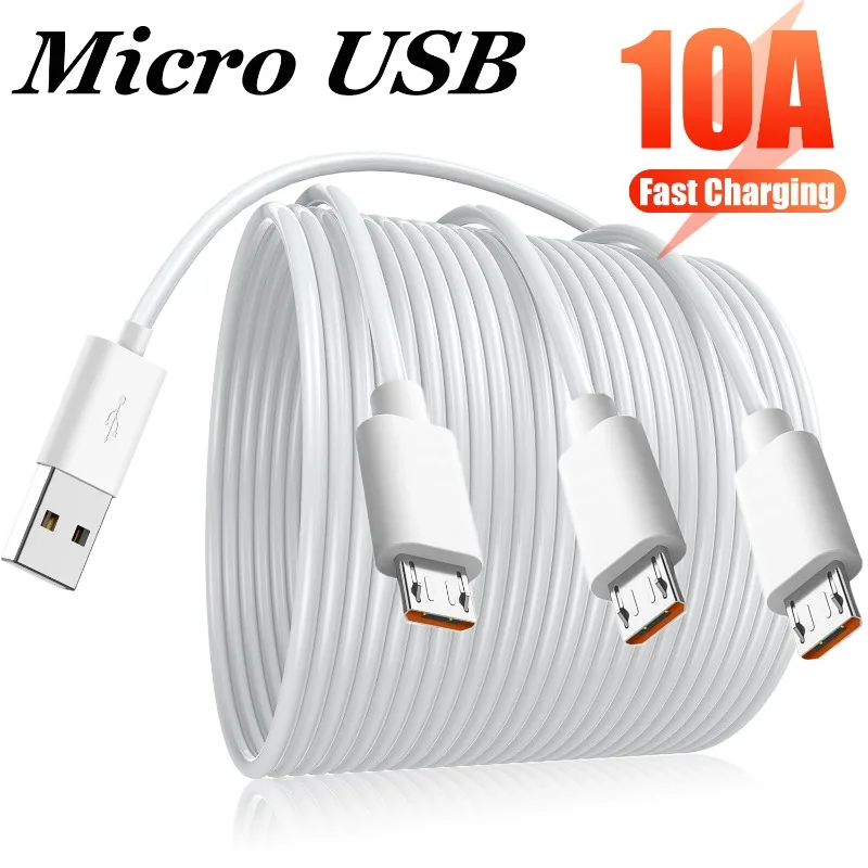 2/1.5/1m Micro USB Cable Fast Charging Cable for Home Cam Security Camera Android Phone Extra Long Micro USB Charger Cord Wire