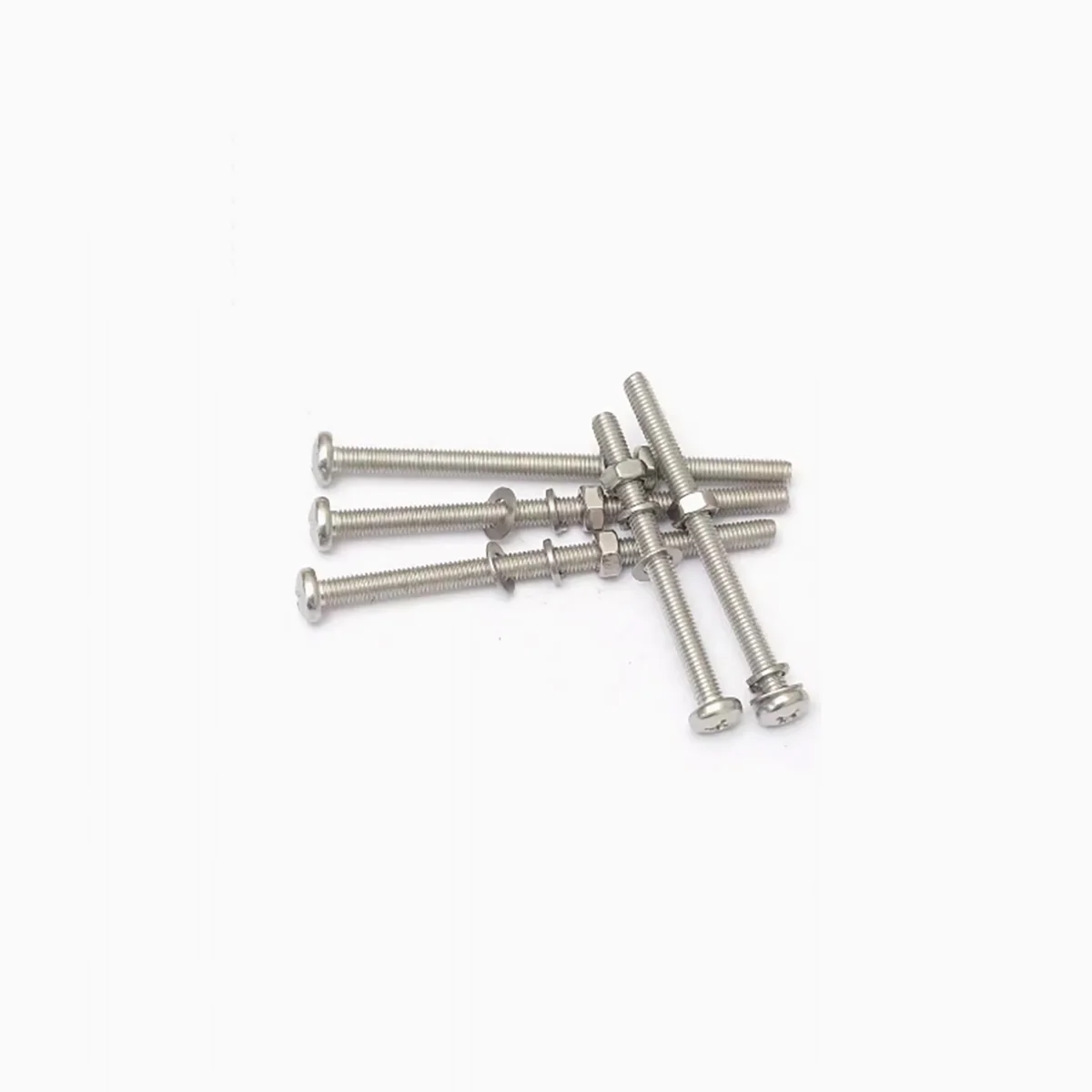 304 Stainless Steel Extended Screw With Washer And Nut Complete Set/Cross Pan Head Extra Long Screw Rod Combination Set