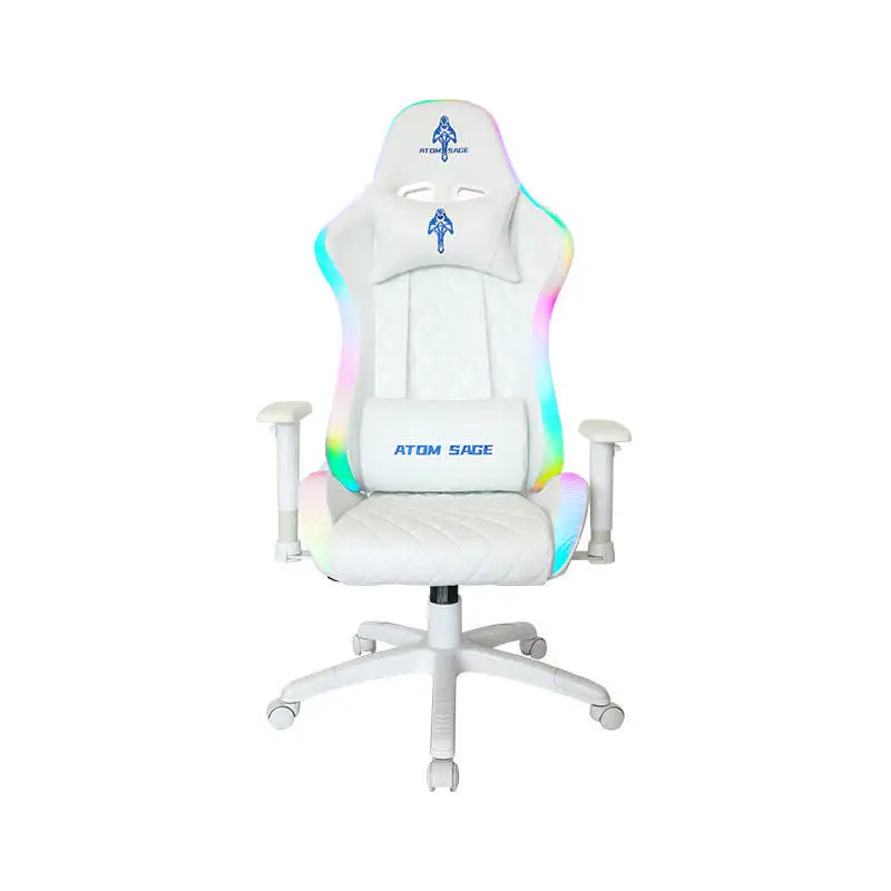 

Partner High cost performance game chair Rgb design white rotating high backrest game chair with headrest and lumbar support