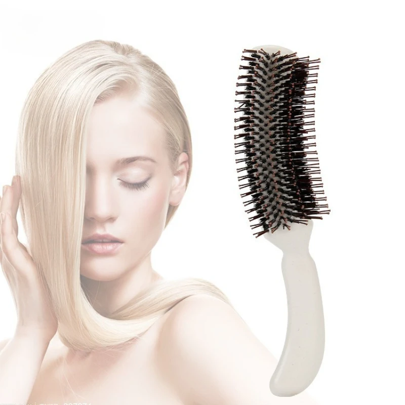 Plastic Scalp Massag Fluffy Hairdressing Comb Professional Anti-Static S-shaped Comb Durable Soft Frizz Hair Brush Barber