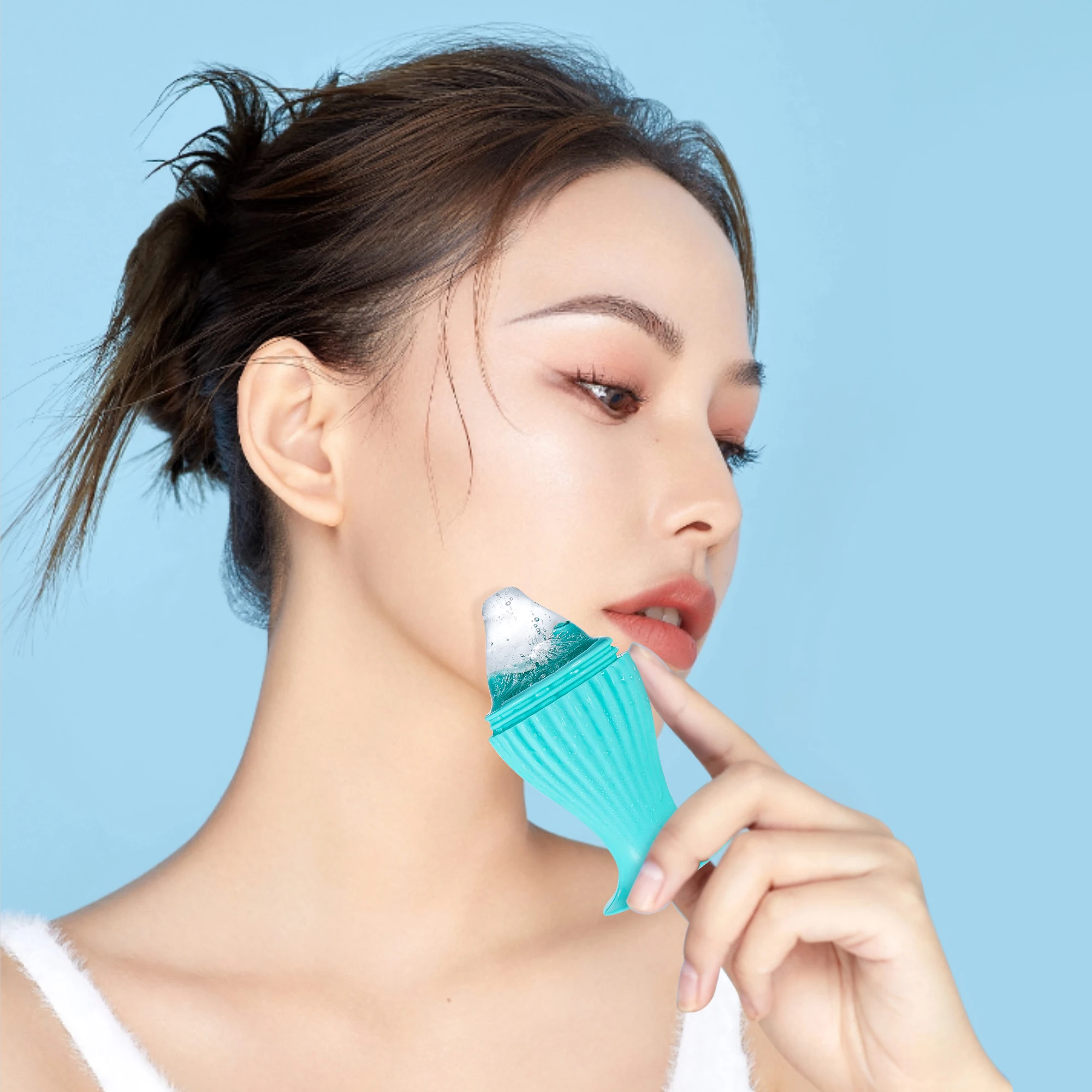 Silicone Facial Ice Roller Face Ice Massage Cup Ice Cube Tray Ice Globe Ice Balls For Face Eyes Neck Reusable Facial Beauty Tool