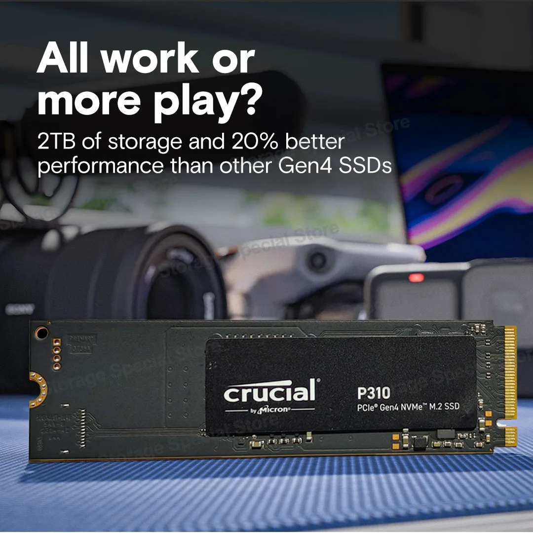 الأصلي حاسمة P310 SSD NVMe M.2 2280 محرك الحالة الصلبة الداخلي PCIe Gen4 قراءة ما يصل إلى 7100 ميجابايت/ثانية ثلاثية الأبعاد NAND SSD 1 تيرا بايت القرص الصلب #5