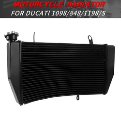 For DUCATI 848 1098 1198 2008-2011 2009 2010 Motorcycle Accessories Engine Radiator CNC Aluminum Cooler Cooling Water Tank