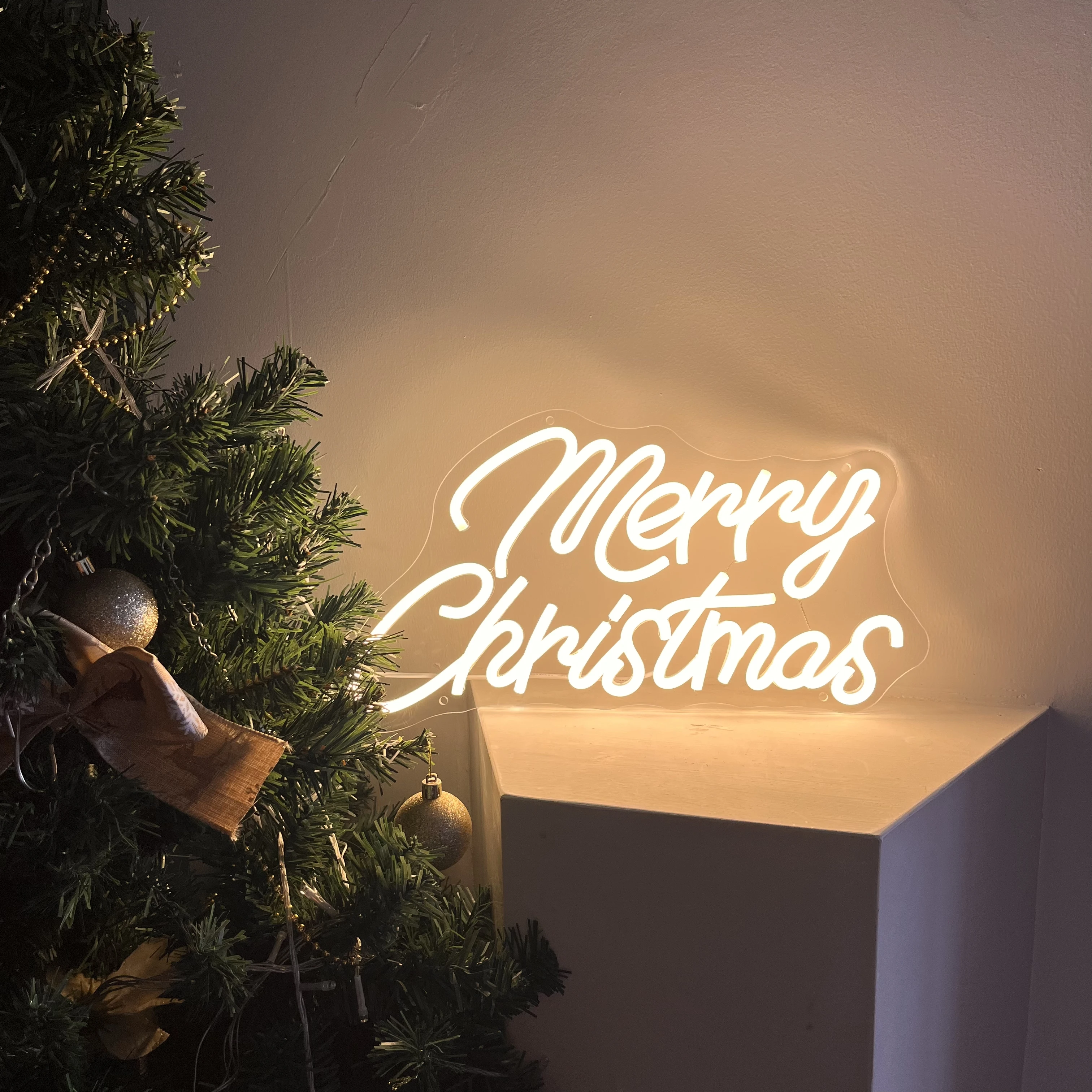 Merry Christmas Neon Sign, grandes luzes LED, Decorações de Natal, Casa, Bar, Sala