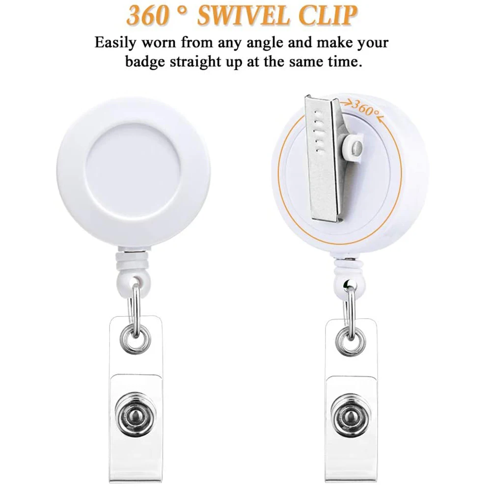 10pcs Lot 3 colors Retractable Badge Holder for Nurse ID Badge Reel with Alligator Clip