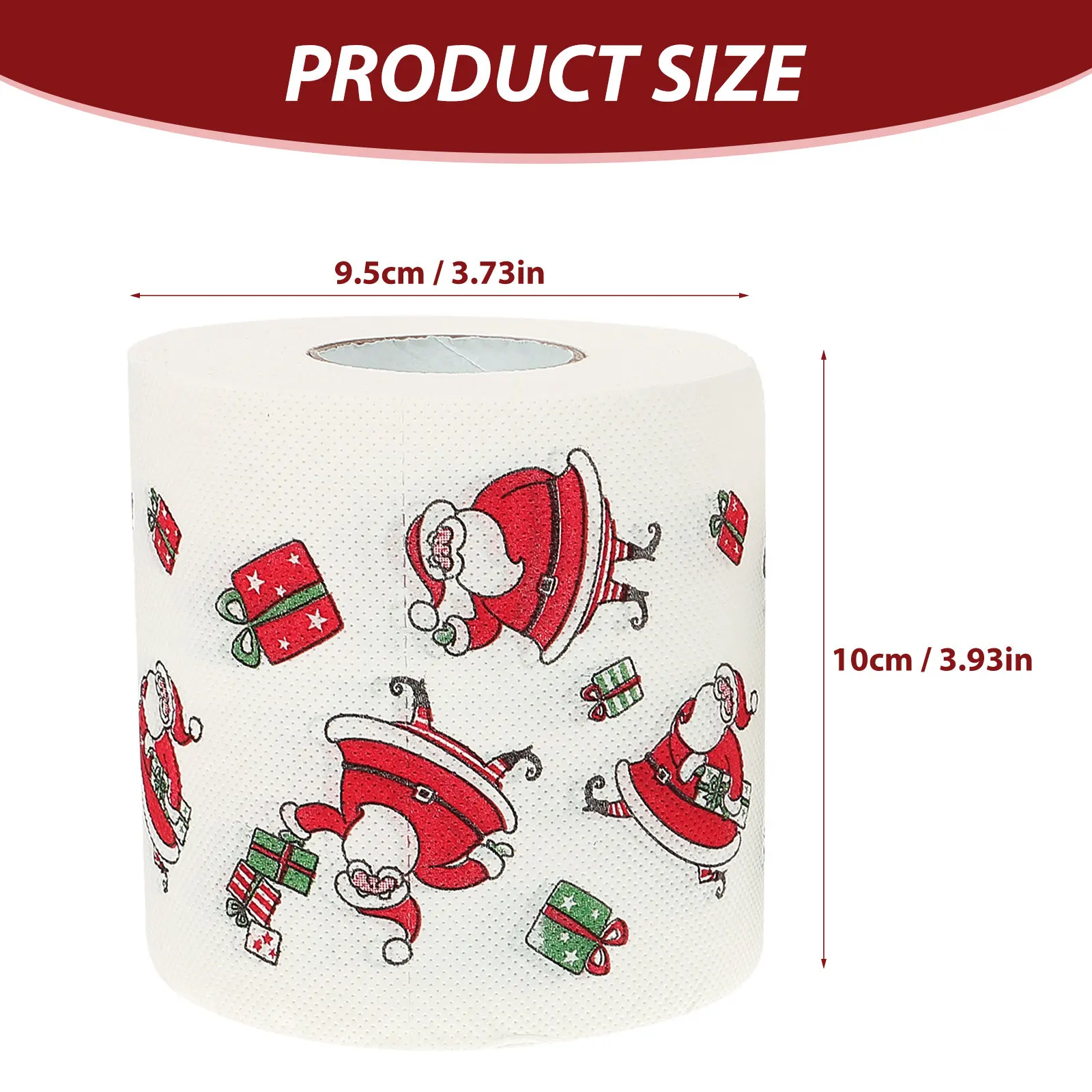 4 Rolls Patterned Toilet Paper Soft Durable Festive Bathroom Tissues Toilet Paper Napkins Home Decor Table Use - view 5