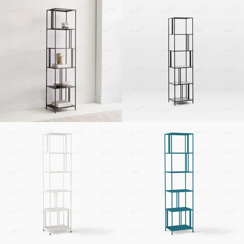 for  Modern Metal Bookshelf Adjustable Height Easy Install Multifunctional Storage Rack  Home Office Living Room Apartment
