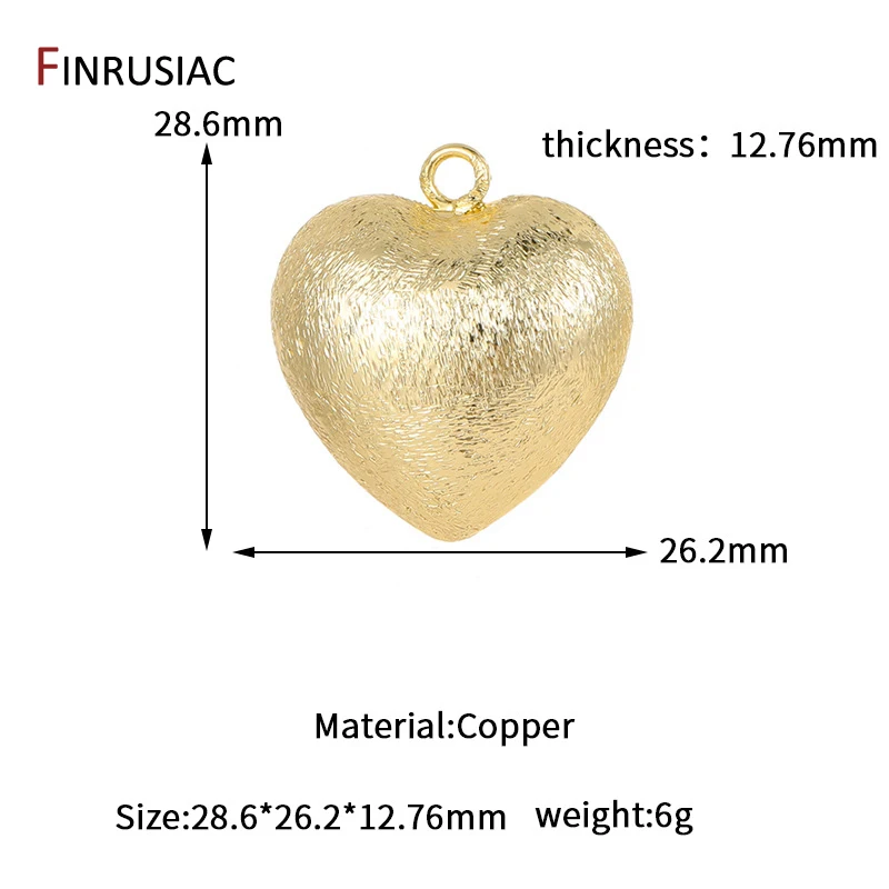 Multi Styles 14K vergoldetes Messing Herz Charms für Schmuckherstellung Zubehör, DIY Ohrringe Armband Halskette Anhänger Zubehör – Detail 26