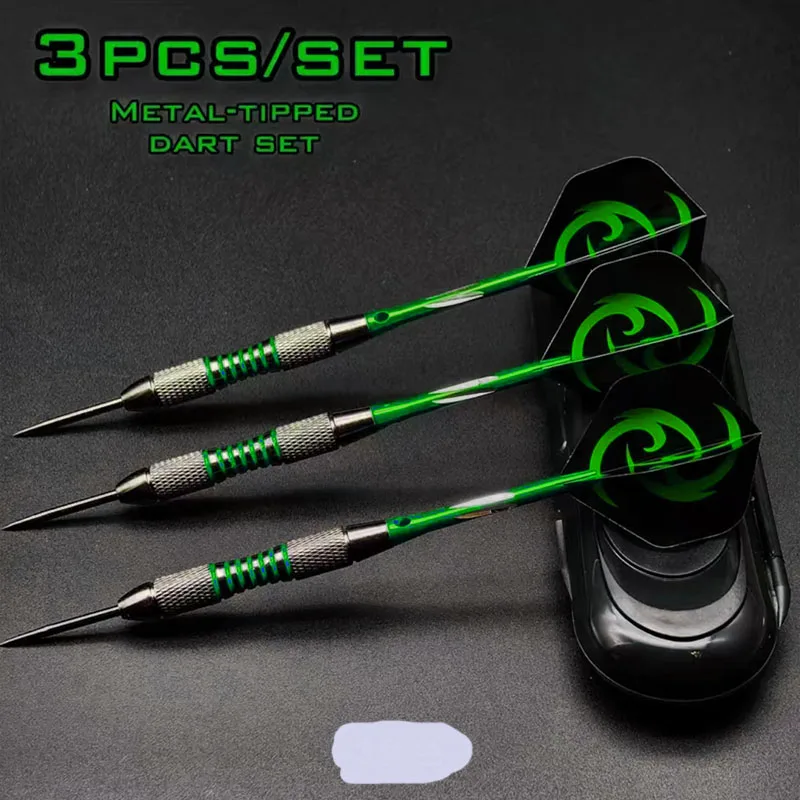 

22g Silver Metal Pointed Dart Set with Portable Dart Storage Box, Perfect Choice for Youth Training and Gift Sets