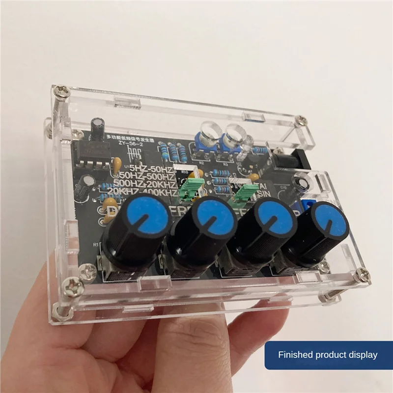 

APPLIA-2X ICL8038 Модуль генератора сигналов с функцией Синусоидальный квадратный треугольный генератор сигналов DIY Комплект для практики сварки с чехлом