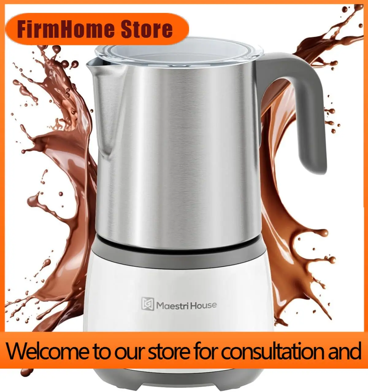 FirmHome StoreElectric Milk Frother 4-in-1 16.9OZ 600W Smart Touch Hot Cold Foam Maker With Memory Function For Latte Cappuccino