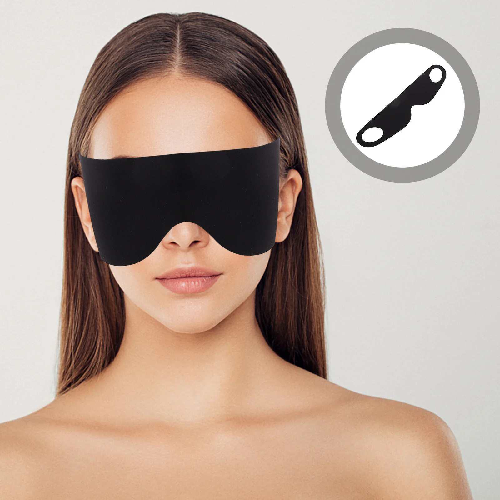 

Eye Mask Blindfold Travel 3D Design Elastic Ear Straps Breathable Travel Sleep Mask Material Lightweight Summer Black