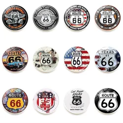 United States Route 66 Fridge Magnets Diameter 25mm Glass Fridge Stickers Message Board Magnetic Stickers Wedding Gifts