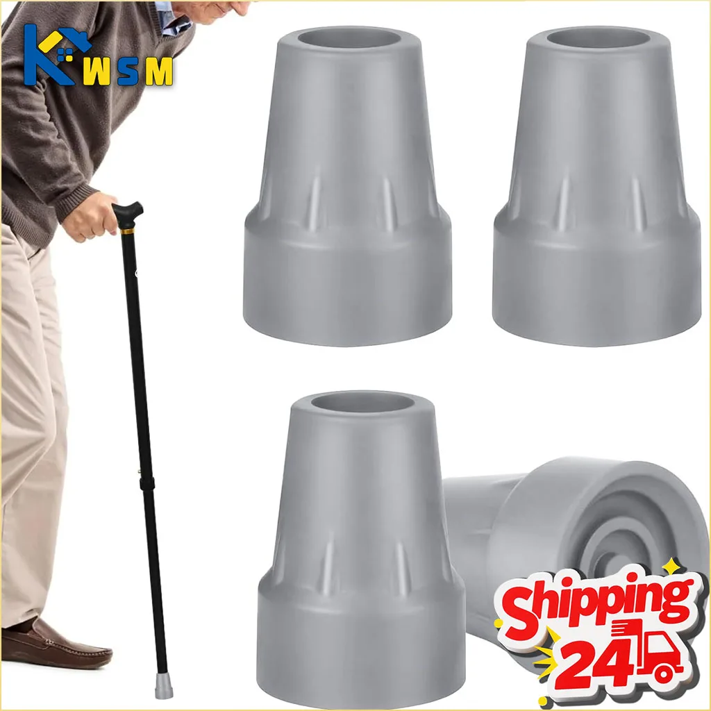1-20PCS Cane Tips Upgraded Thick Non Slip Rubber Feet for Walking Stick Rollator Walker Indoor Floor Safe Use