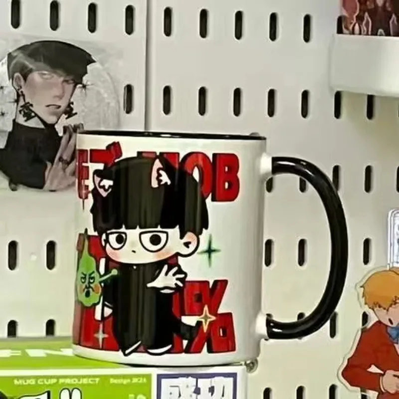 MOB Mug 350ml Milk Mug Cup Mob Psycho 100 Anime Peripheral Cartoon Water Glass Adults Kids Drinking Cup Brush Pot Decor Gifts