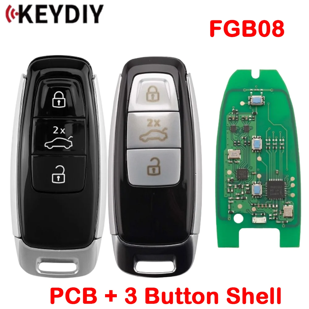 KEYDIY FGB08 MQB49 5D Smart Key PCB With Shell Remote For VW Audi Non-UWB 2 Chip Direct Matching ID Modification ZA FGA Generate