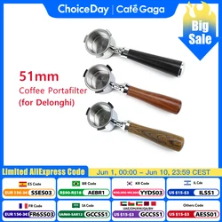 Coffee Bottomless Portafilter 51mm For Delonghi EC680 EC685 Replacement Filter Basket Espresso Machine Accessory Barista Tools