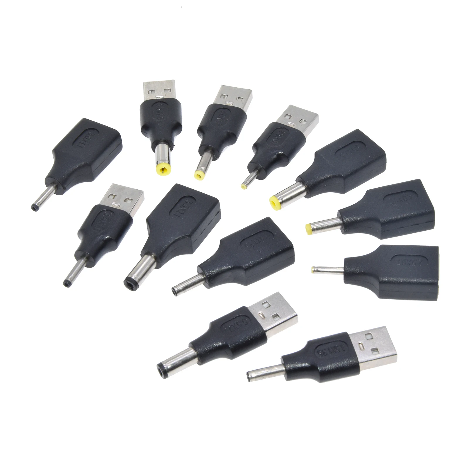 2 sztuki 5.5 męskiego na żeńskiego z Usb * 2.1mm zasilacz prądu stałego 12v wtyczka DC 3.5*1.35 4.0*1.7 2.5*0.7 żeński konwerter do przedłużenia ładowarki