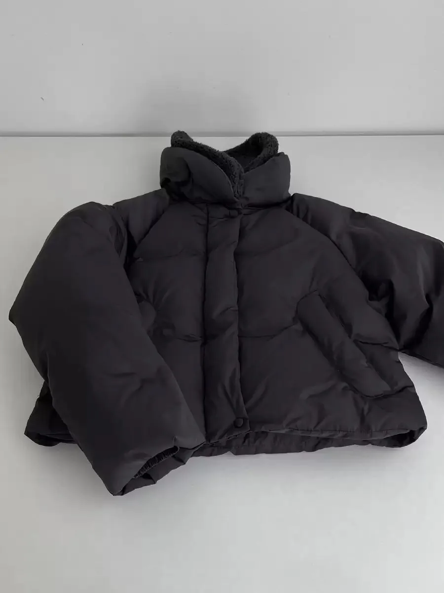 بسيطة ركاب Sle انفصال الفراء طوق ort down Jaet PREON شتاء جديد وصول دافئ سستة إغلاق لون نقي المرأة... #3