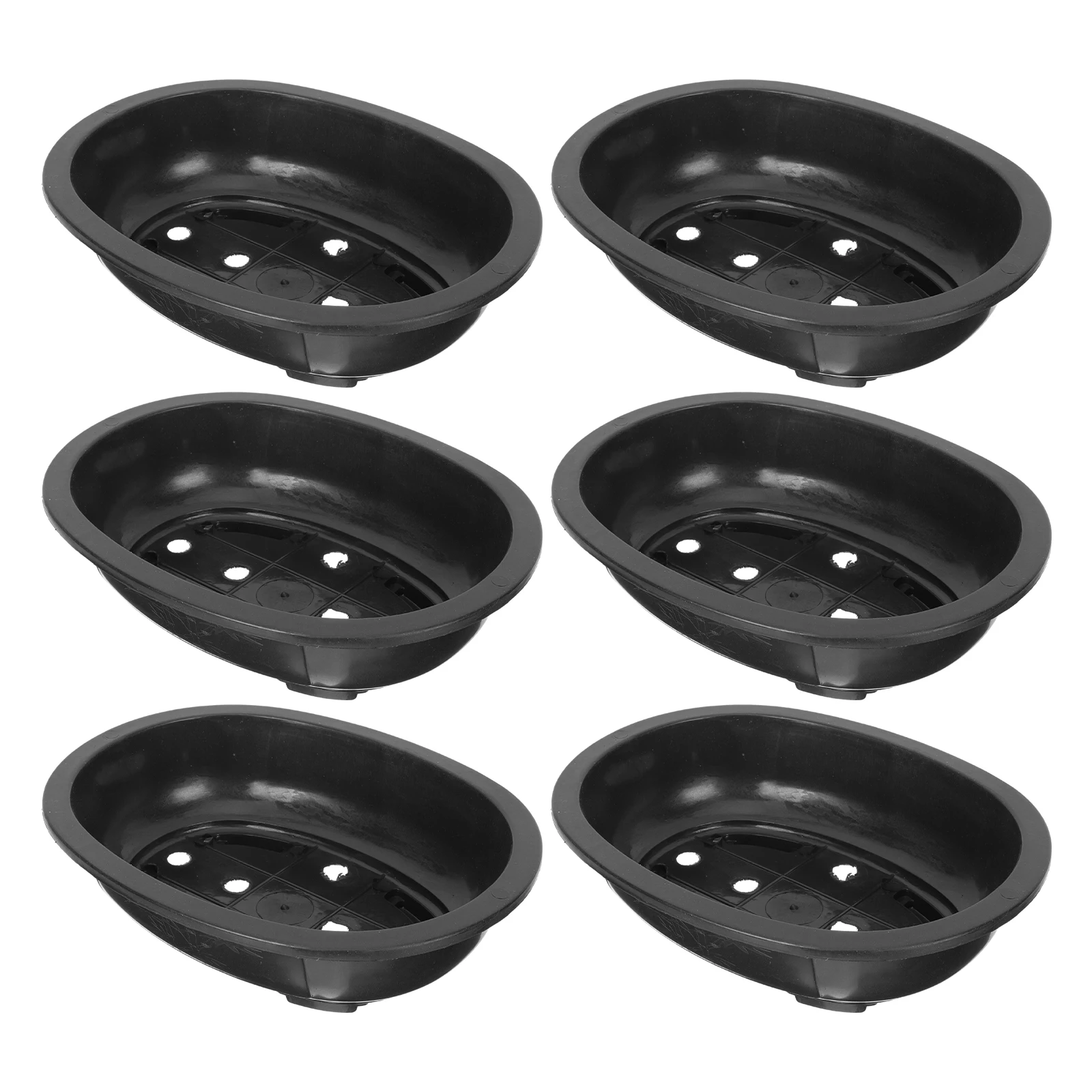

6pcs Plastic Flowerpot Durable PP Material Modern Design Large Gardening Pot for Succulents Indoor Plants Decor Nursery Home