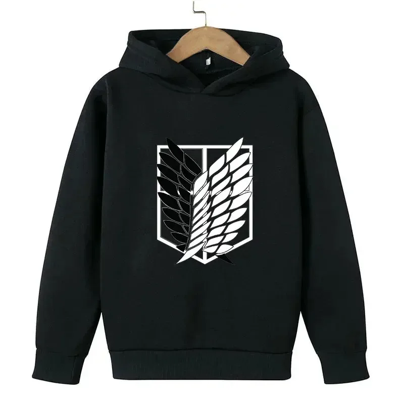 Attack Titan print boys and girls spring and autumn hooded sweatshirt