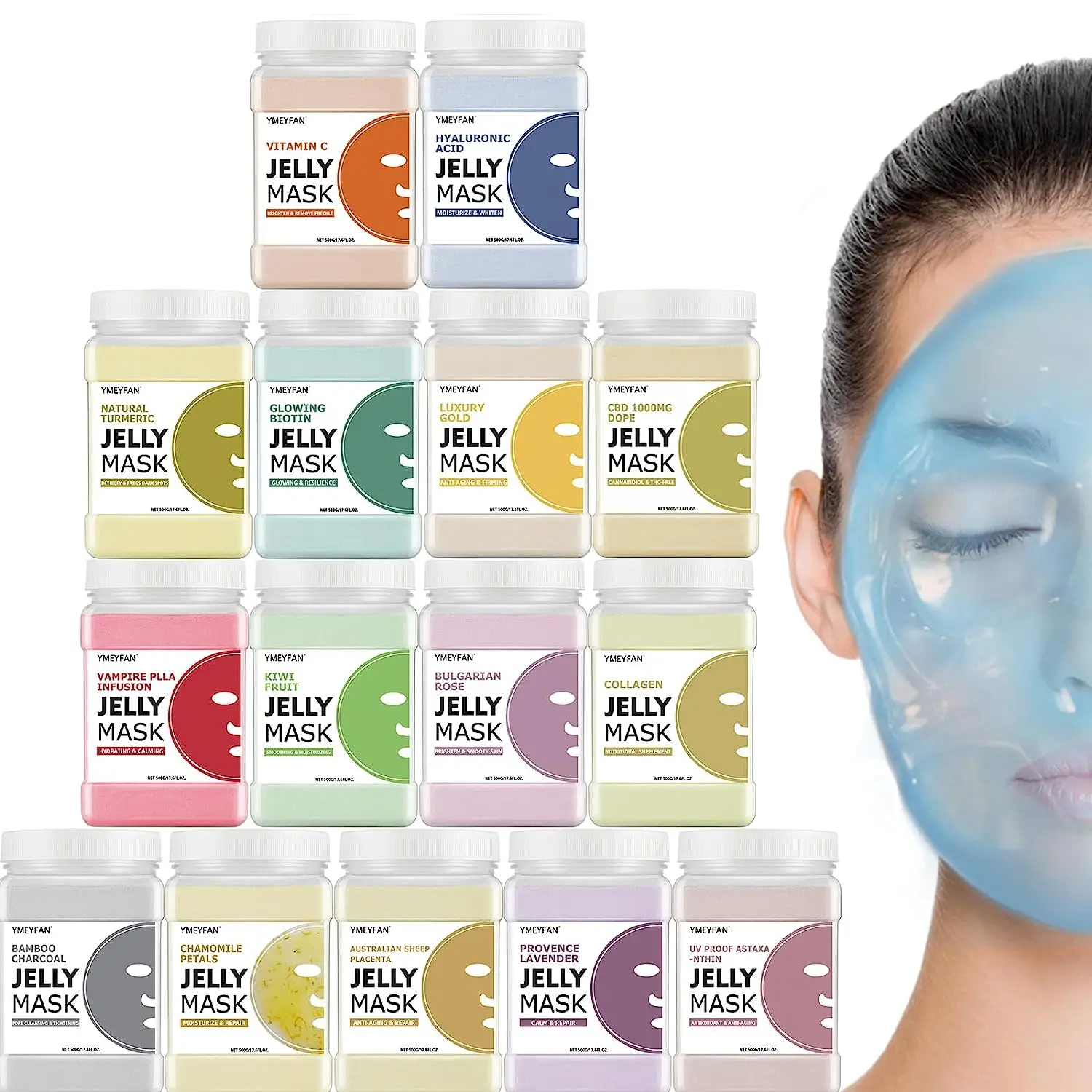 15/10/5PCS Jelly Face Mask Powder for Facials Esthetician Supplies Professional Beauty Skin Care Wholesale Bulk Hydrojelly Mask