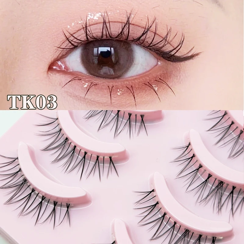 Neue natürliche Wimpern, 5 Paar, Manga-Wimpern, weiche falsche Wimpern, Anime-Wimpern, dicke gefälschte Wimpern, tägliches Dating, Make-up, Wimpern, Wispy – Detail 7