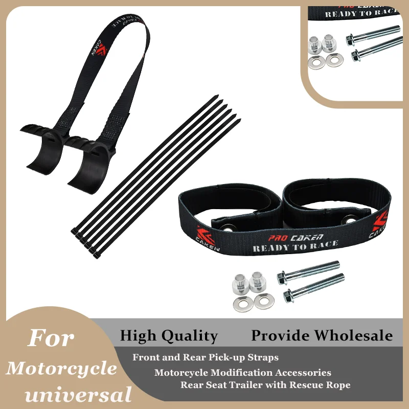 For KTM Honda Suzuki Kawasaki Yamaha Front Rear Holding Fender Straps Motorcycle Universal Rescue Strap