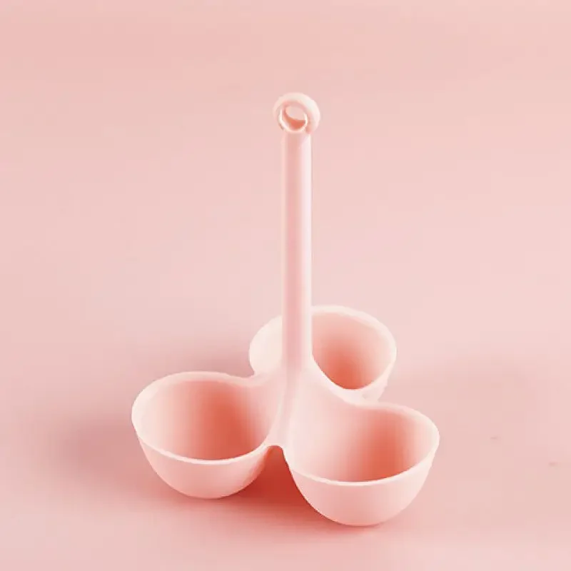 Silicone Egg Steamer Tray Food Grade High Temperature Resistant Kitchen 3 Hole Egg Steamer Auxiliary Water Boiled Egg Ware Tray